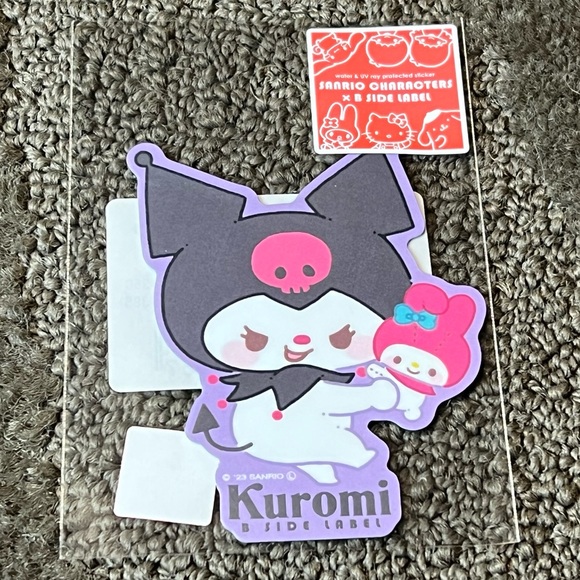Kuromi & My Melody B-Side Label Sticker Water & UV Ray Protected Official Sanrio - Picture 1 of 5